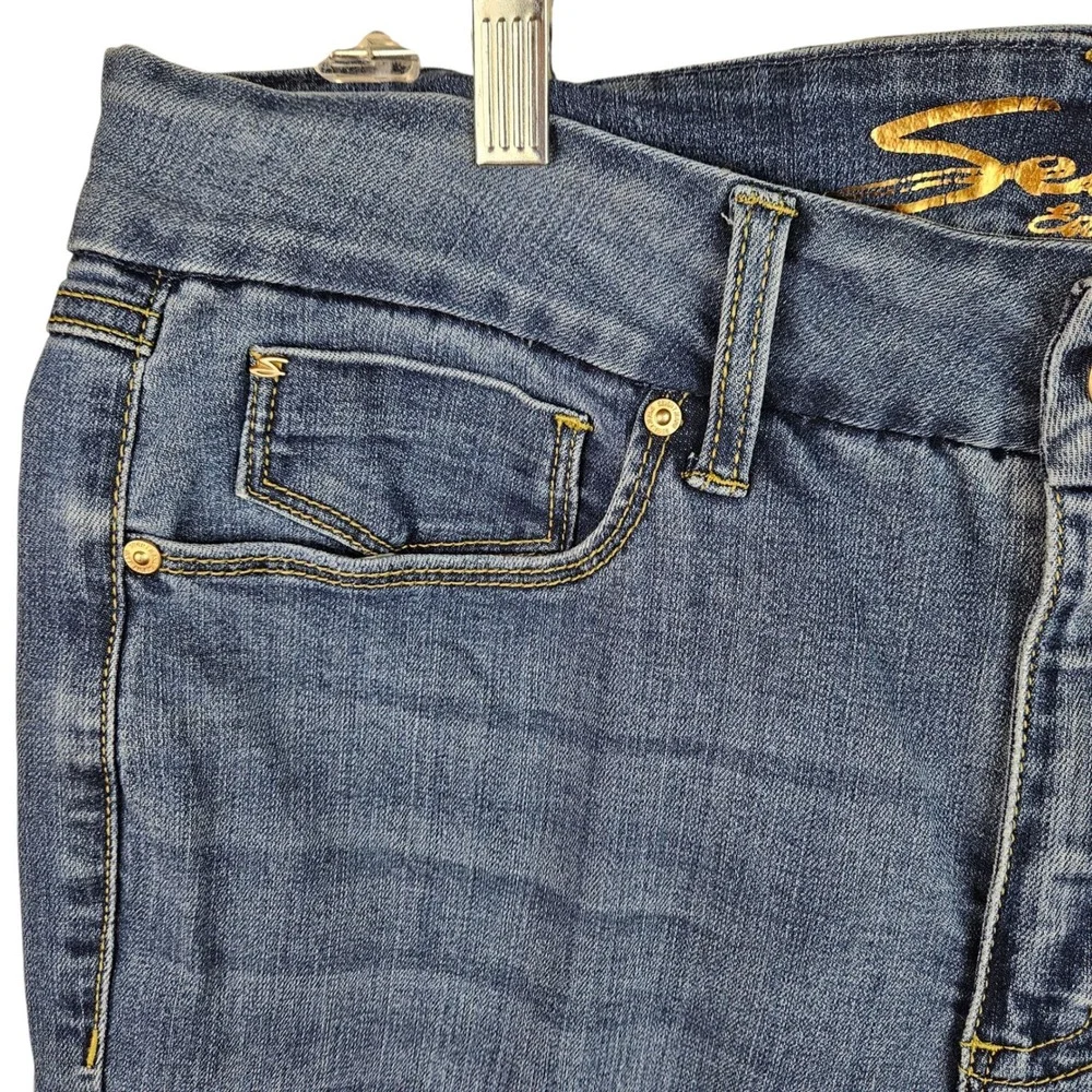 Seven7 Jeans Womens‎ Size 14 Alaska Wash TummyLess High Rise Skinny Denim